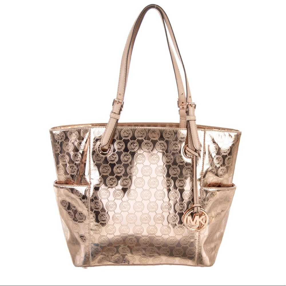 Rose Gold Metallic Micheal Kors Tote